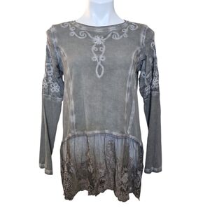 Gretty Zueger Gray Lace Women's Tunic